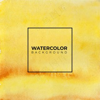 抽象黄色水彩背景。它是手绘的。