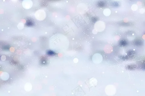 模糊的冬季背景与雪