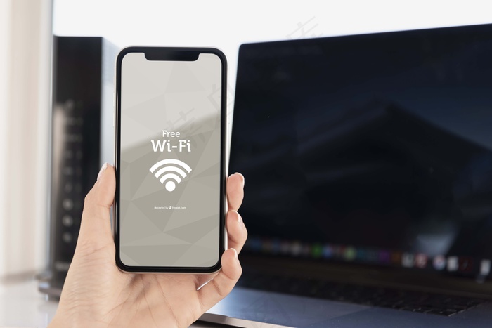 具有wifi设置的设备的现代技术psd模版下载