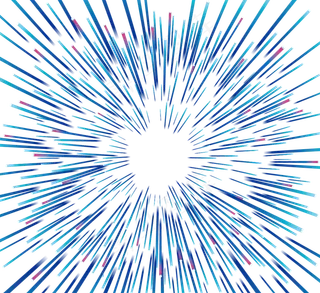 蓝色抽象烟花绽放夜空