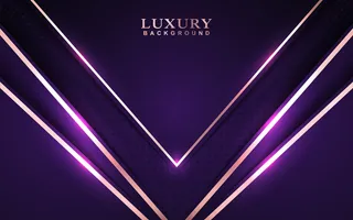 奢华紫色背景，玫瑰金装饰