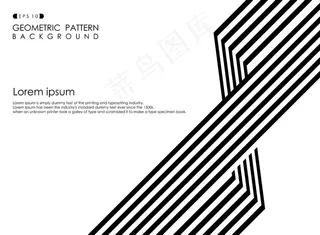 抽象的黑白欧普艺术商业条纹线背景。