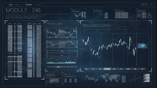 抬头显示器。抬头显示器。未来矢量hud界面屏幕设计。外汇交易图表。未来科技hud屏幕。
