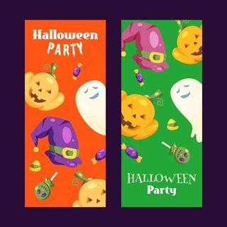 万圣节旗帜banner系列