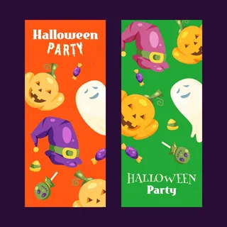 万圣节旗帜banner系列