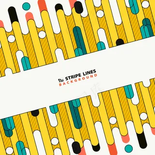 抽象彩色科技条纹线的新封面设计背景。