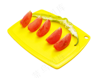 切开红色西红柿