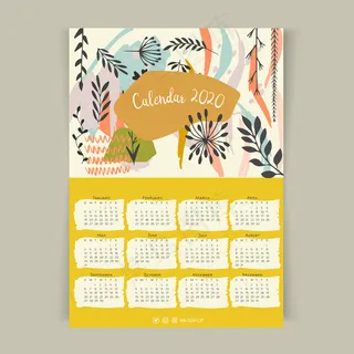 花卉日历2020模板