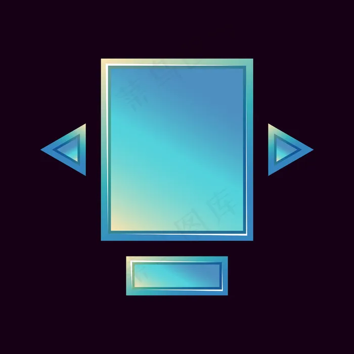 gui资产元素的游戏ui板弹出模板集eps,ai矢量模版下载