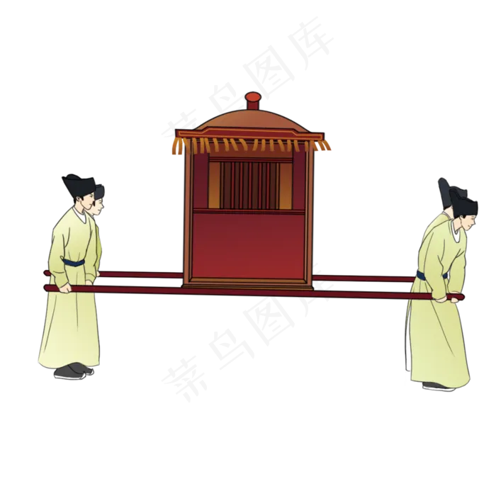 中国风轿子(2000X2000(DPI:300))psd模版下载