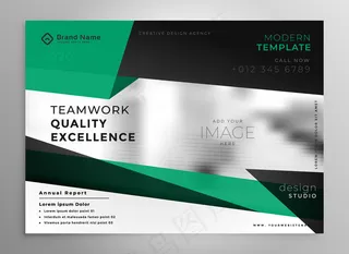 优雅的几何风格商务小册子模板