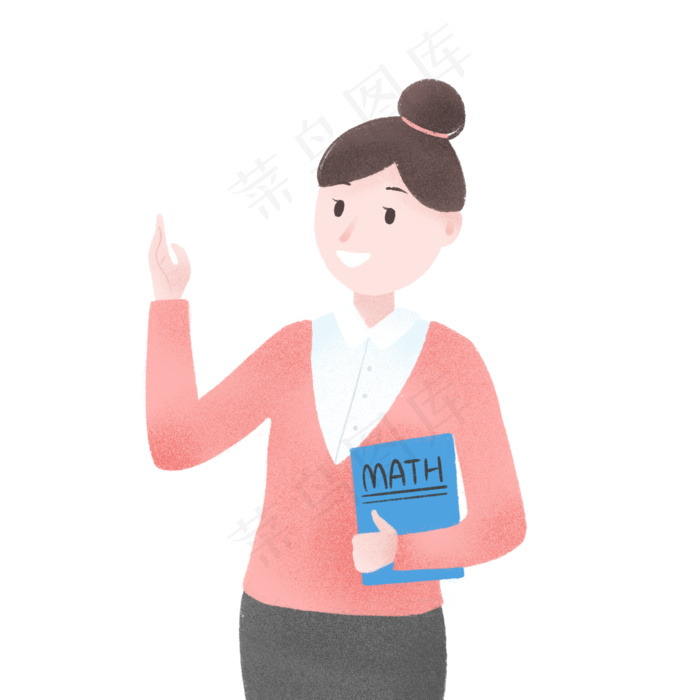 教师节卡通和蔼女老师