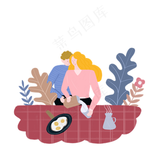 情人节七夕情侣相拥做早餐