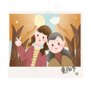 与老人合影拍立得