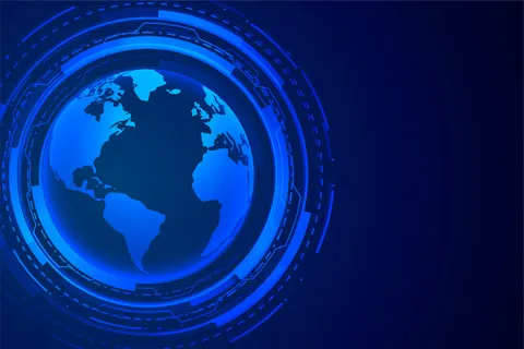 未来科技地球蓝色数字设计 未来科技地球蓝色数字设计