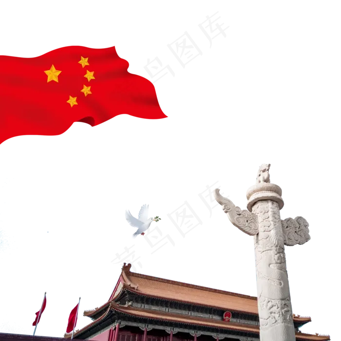 国庆节国旗节日(2000X2000(DPI:300))psd模版下载