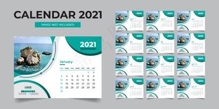 公司办公桌日历设计模板