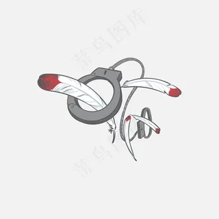 正义观手绘插图