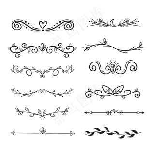 手绘装饰分隔包