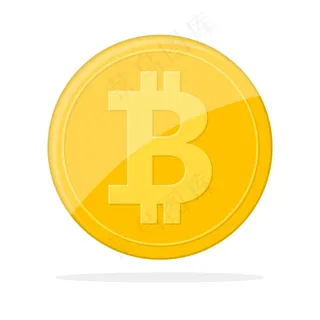 黄金比特币。比特币作为加密货币符号，孤立