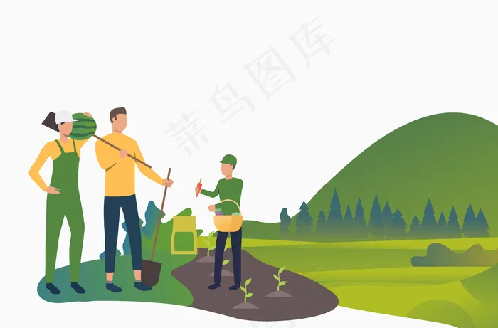 园林健康家庭种植eps,ai矢量模版下载