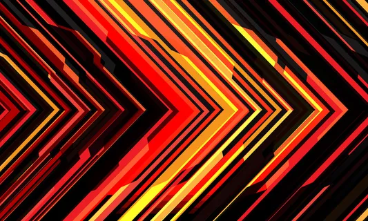 红黄黑箭头灯网络几何技术未来主义方向现代背景。 红黄黑箭头灯网络几何技术未来主义方向现代背景。