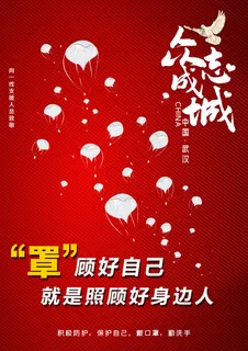 新冠病毒罩顾好自己海报 新冠病毒罩顾好自己海报