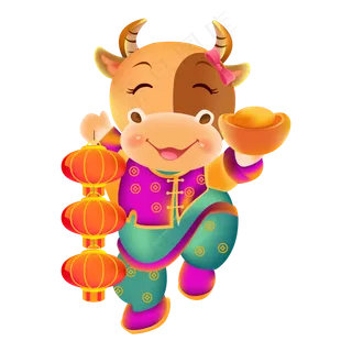2021新年卡通牛形象
