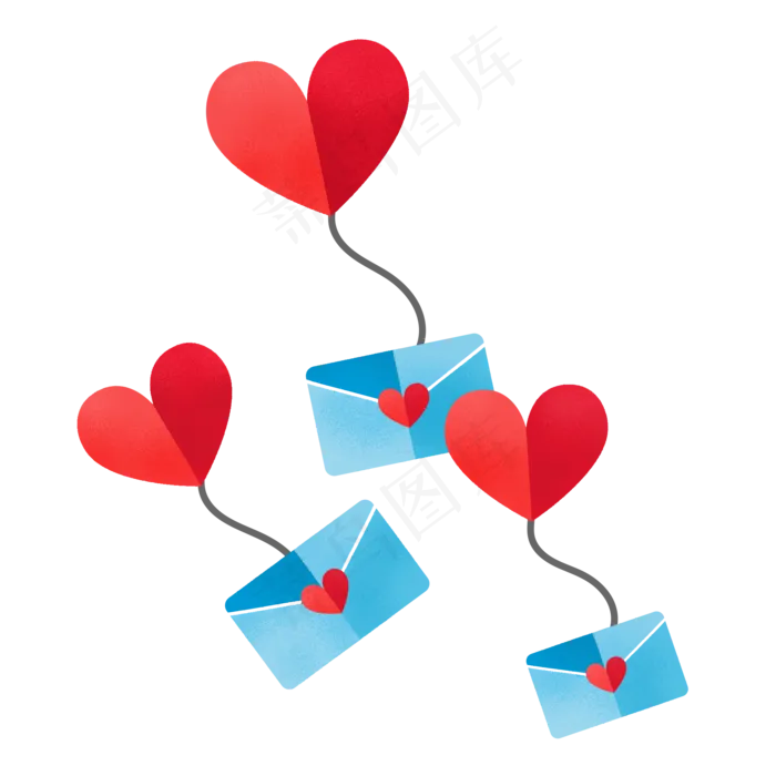 七夕情人节红色信封纹理手绘元素(2000X2000(DPI:300))psd模版下载