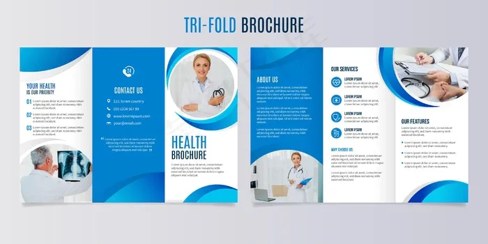 摘要三折页小册子模板eps,ai矢量模版下载