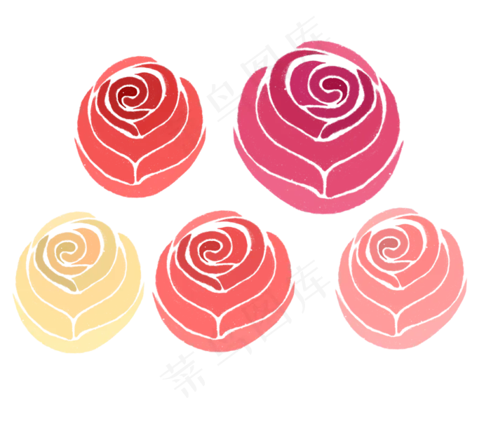 七夕节玫瑰花配图(3728X3200(DPI:300))psd模版下载
