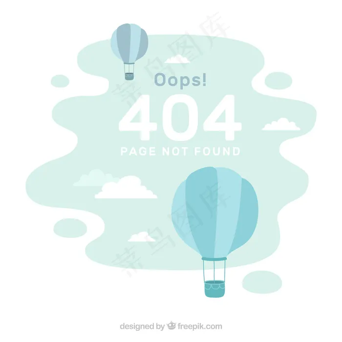 404错误背景，带有扁平样式的引出序号eps,ai矢量模版下载