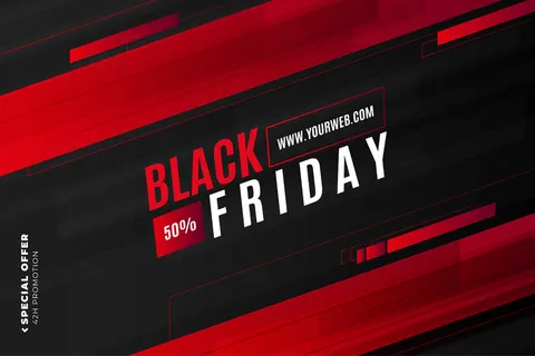 抽象形状的现代黑色星期五大减价