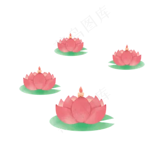 中元节鬼节莲花灯