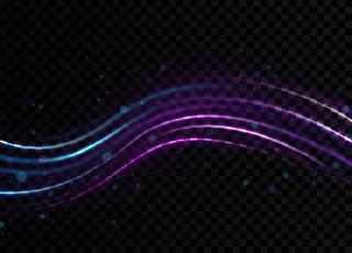 神秘的闪光条纹。闪烁的宇宙射线。霓虹风线。辉光效应。眩光飞溅。