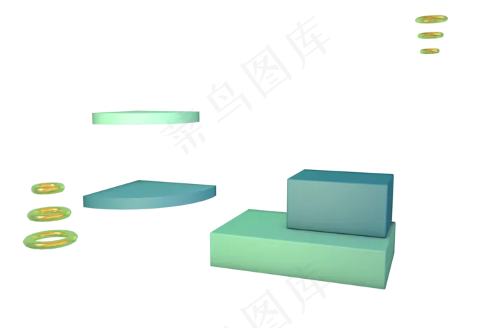 C4D展架展示台楼梯柜台(2000X2000(DPI:300))psd模版下载