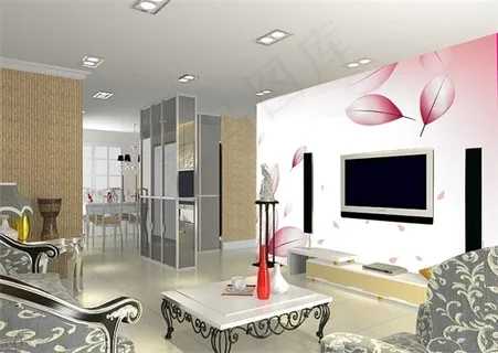 电视墙背景画效果图片