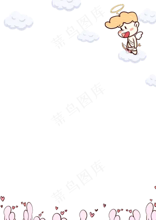 七夕爱神丘比特边框