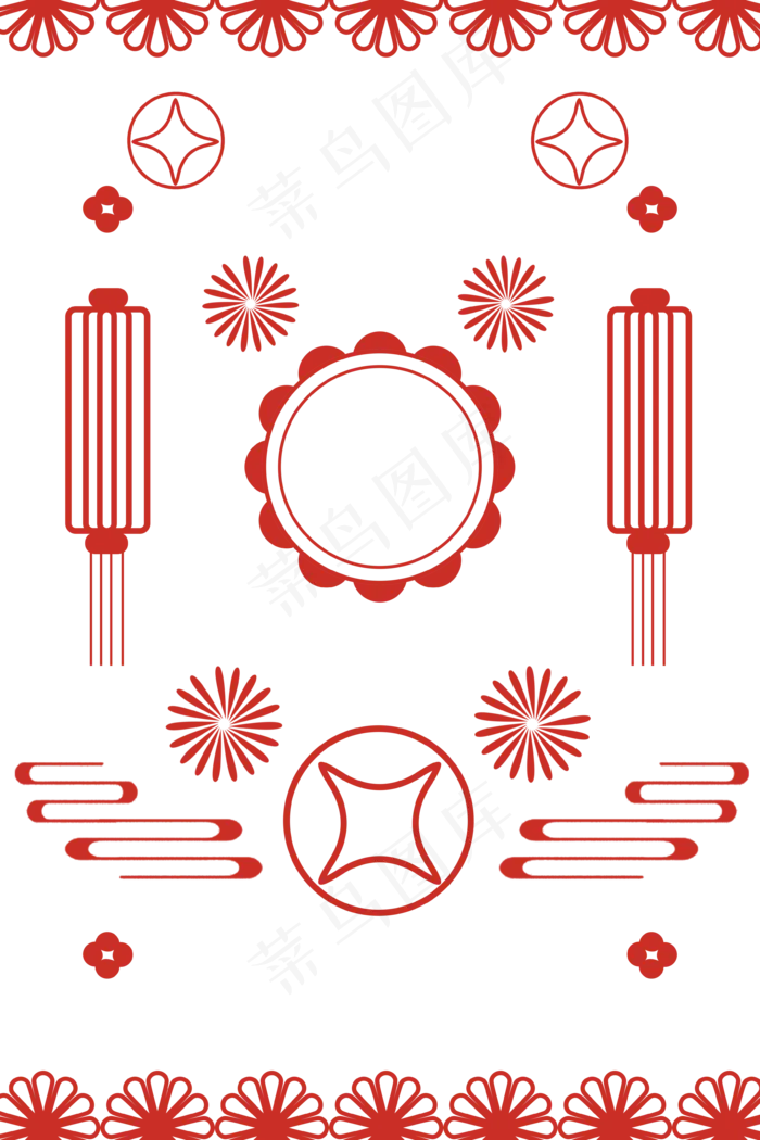 新年春节灯笼烟花底纹(3543X5315(DPI:300))psd模版下载