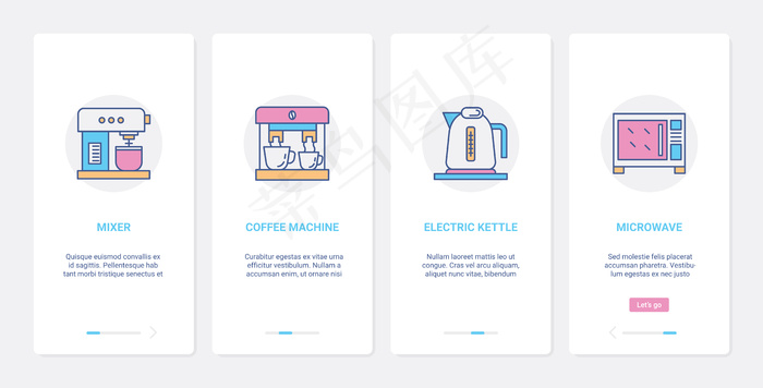 家用厨房电器ux、ui车载手机app移动应用程序app页面屏幕设置