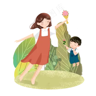 教师节献花给老师png素材