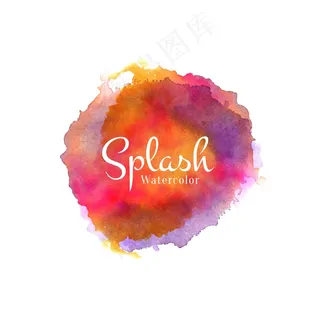 彩色水彩飞溅