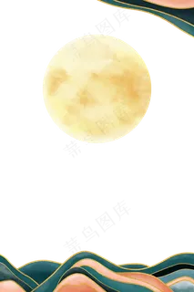 中秋节烫金边边框