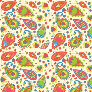 彩色佩斯利图案