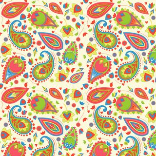 彩色佩斯利图案