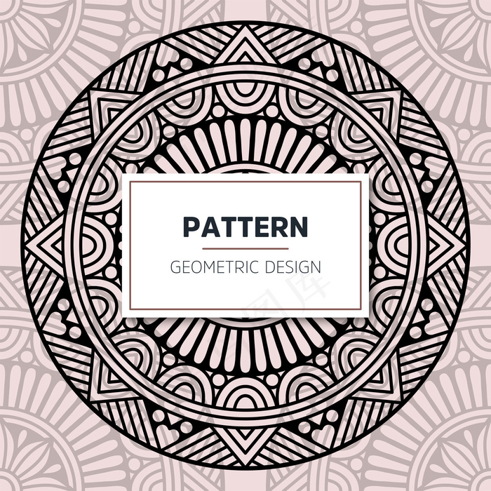 豪华装饰曼荼罗设计背景