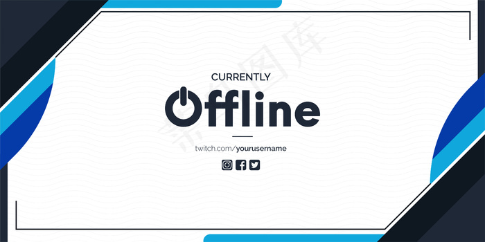 目前抽搐横幅banner背景与抽象的蓝色形状