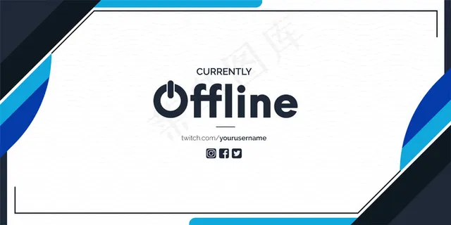 目前抽搐横幅banner背景与抽象的蓝色形状