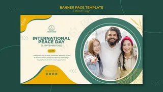 国际和平日横幅banner模板