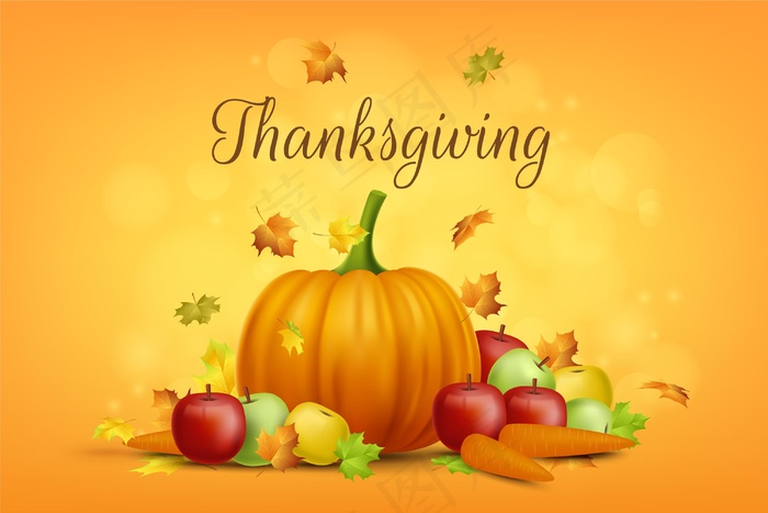现实的感恩节背景